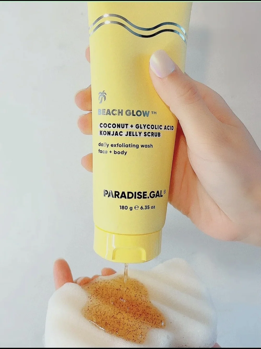 Beach Glow Coconut + Glycolic Acid Jelly Scrub Set - Yellow